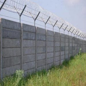 Precast Wall With GI Barbed Wire Fencing in Ahmedabad